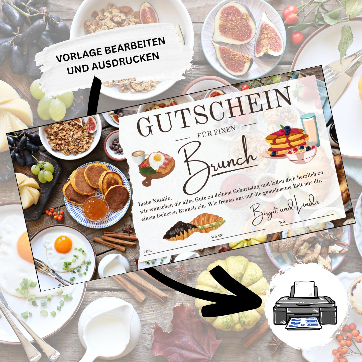 Gutschein - Brunch Frühstück Geschenkgutschein