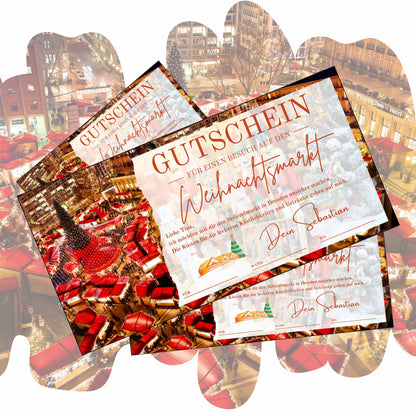 Gutschein - Weihnachtsmarkt Glühwein Punsch Geschenkgutschein