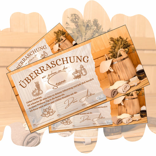 Gutschein - Sauna Wellness Spa Wochenende Geschenkgutschein