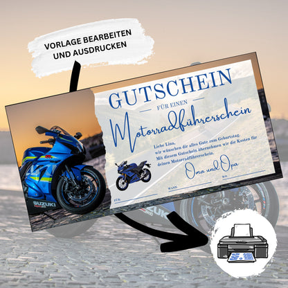 Gutschein - Motorrad Führerschein