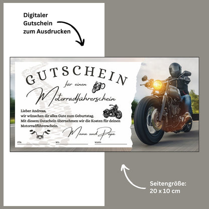 Gutschein - Motorrad Führerschein