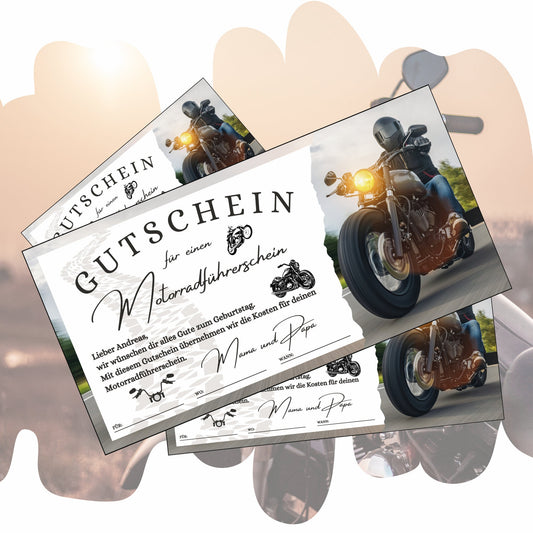 Gutschein - Motorrad Führerschein