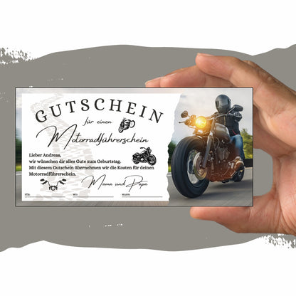 Gutschein - Motorrad Führerschein