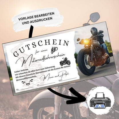 Gutschein - Motorrad Führerschein