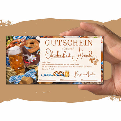 Gutschein - Oktoberfest O'zapft is Bierfest Geschenkidee - eCARD4you