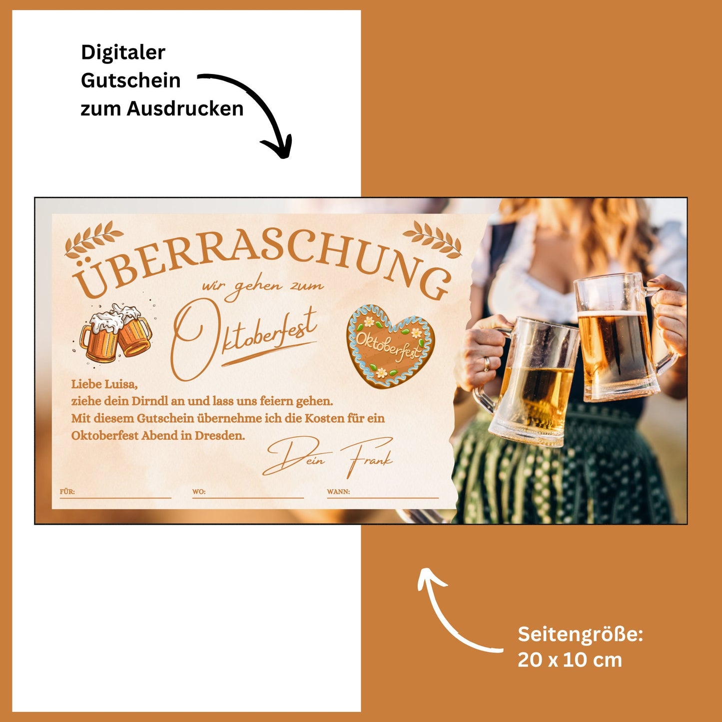 Gutschein - Oktoberfest O'zapft is Bierfest Geschenkidee