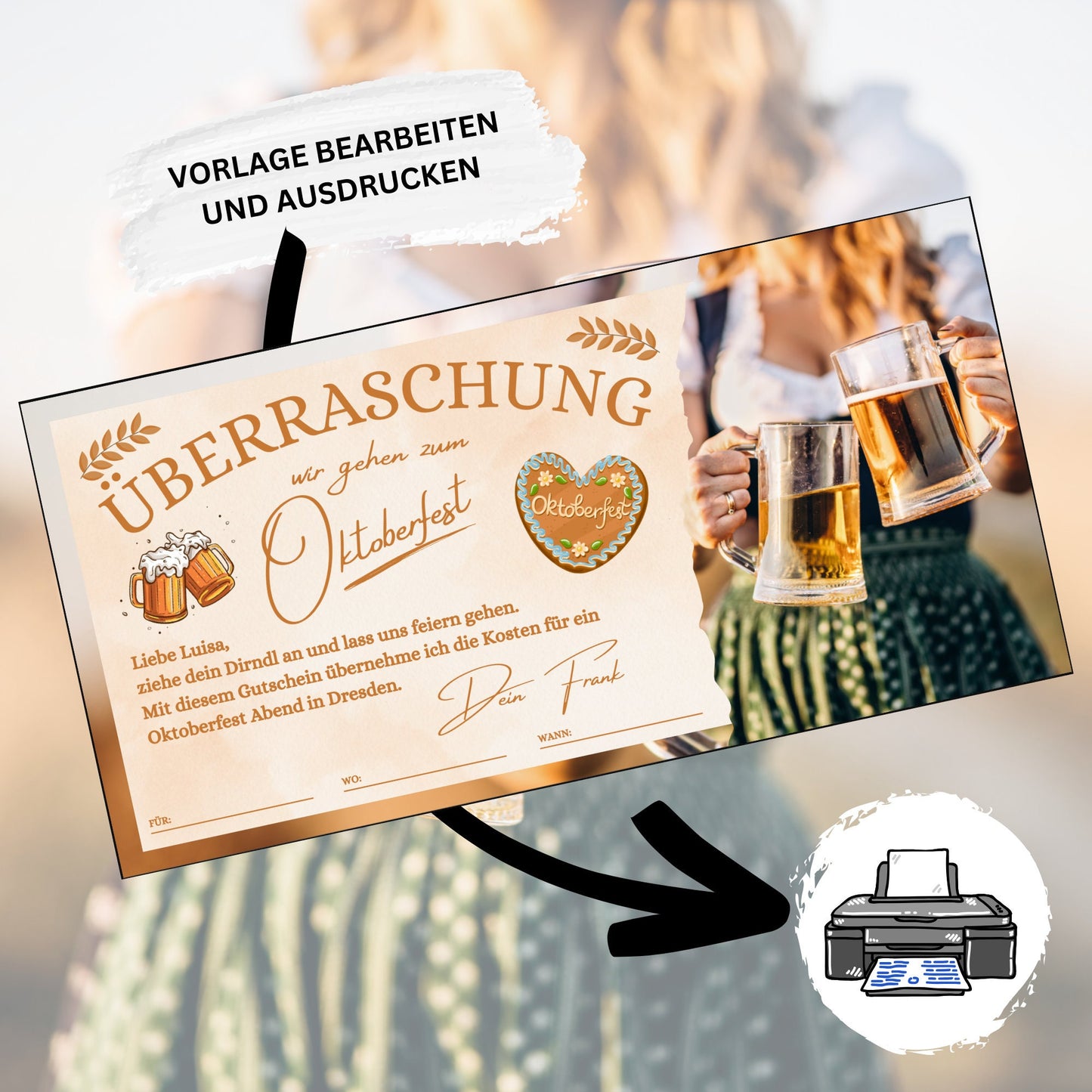 Gutschein - Oktoberfest O'zapft is Bierfest Geschenkidee