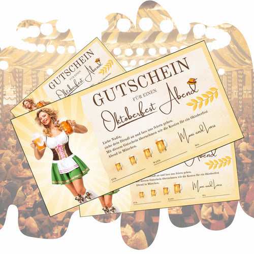 Gutschein - Oktoberfest O'zapft is Bierfest Geschenkidee