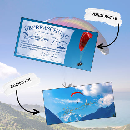 Gutschein - Paragliding Flug Fallschirmsprung Erlebnisgutschein