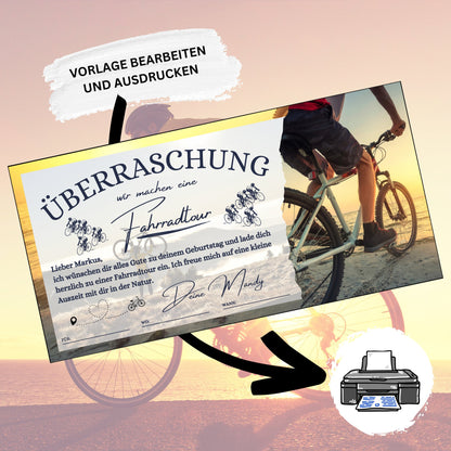 Gutschein - Fahrradtour Fahrradausflug Erlebnisgutschein