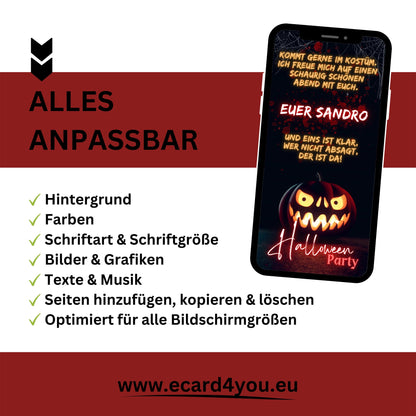 eCARD - Animierte Halloween Einladungskarte