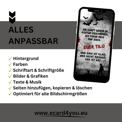 eCARD - Animierte Halloween Einladungskarte