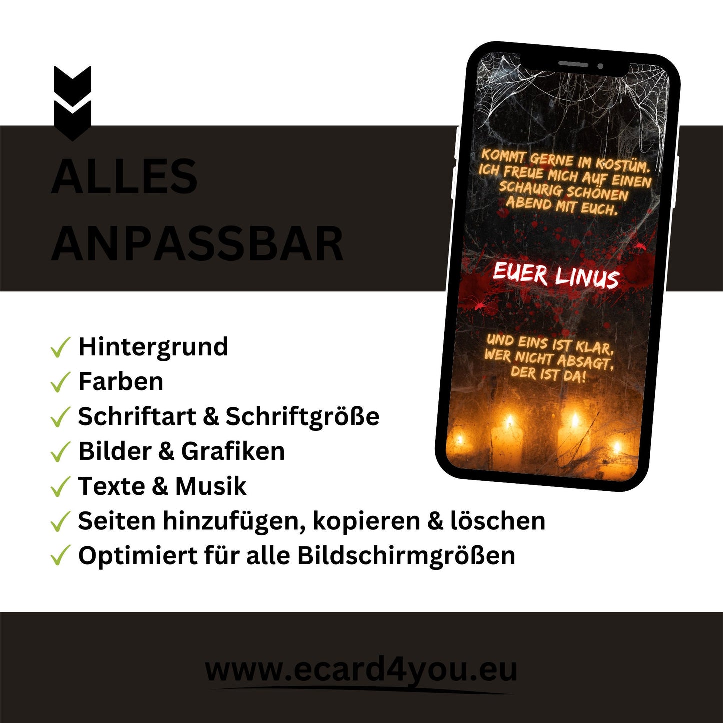 eCARD - Animierte Halloween Einladungskarte