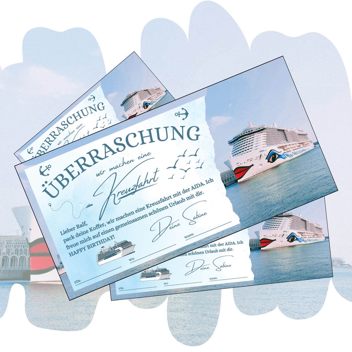 Gutschein - Kreuzfahrt Schiffsreise Kurzurlaub Geschenkgutschein