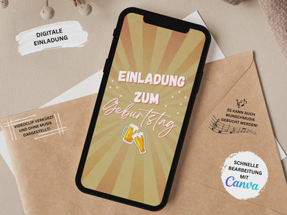 eCARD - Animierte Einladungskarte Geburtstag