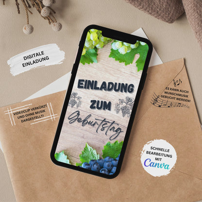 eCARD - Weinfest Geburtstagparty Einladung