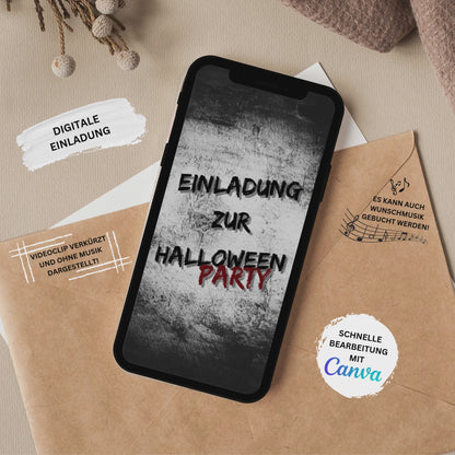 eCARD - Animierte Halloween Einladungskarte