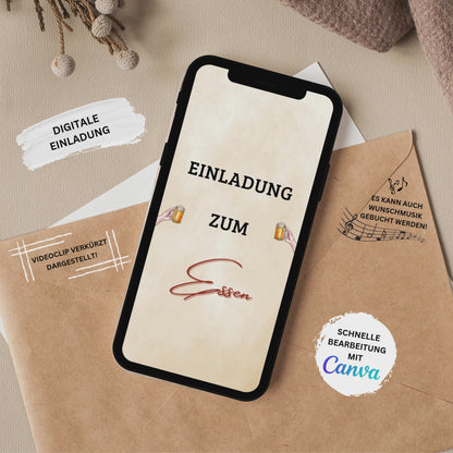 eCARD - Einladung Geburtstag Abendessen
