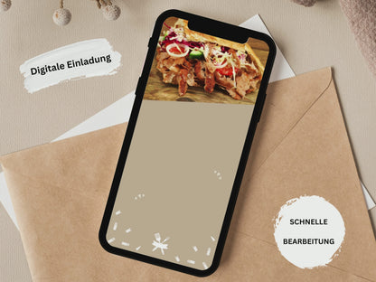 eCARD - Döner Essen Party Einladungskarte