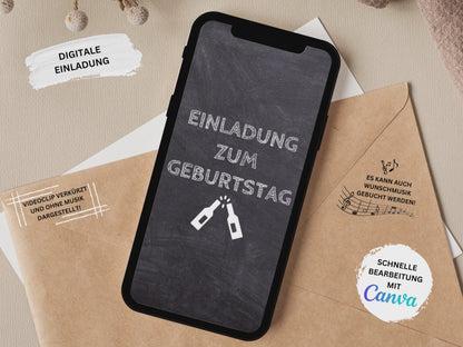 eCARD - Animierte Einladungskarte Geburtstag