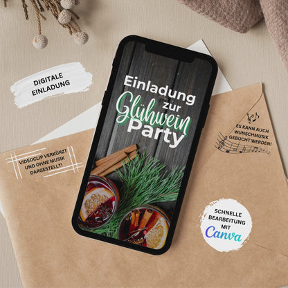 eCARD - Glühweinparty Glühweinfeier Einladungskarte