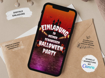 eCARD - Animierte Halloween Einladungskarte