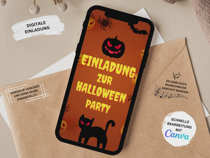 eCARD - Animierte Halloween Einladungskarte