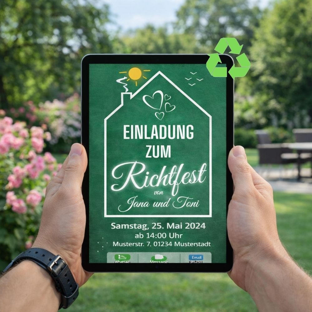richtfest party einladung digital
