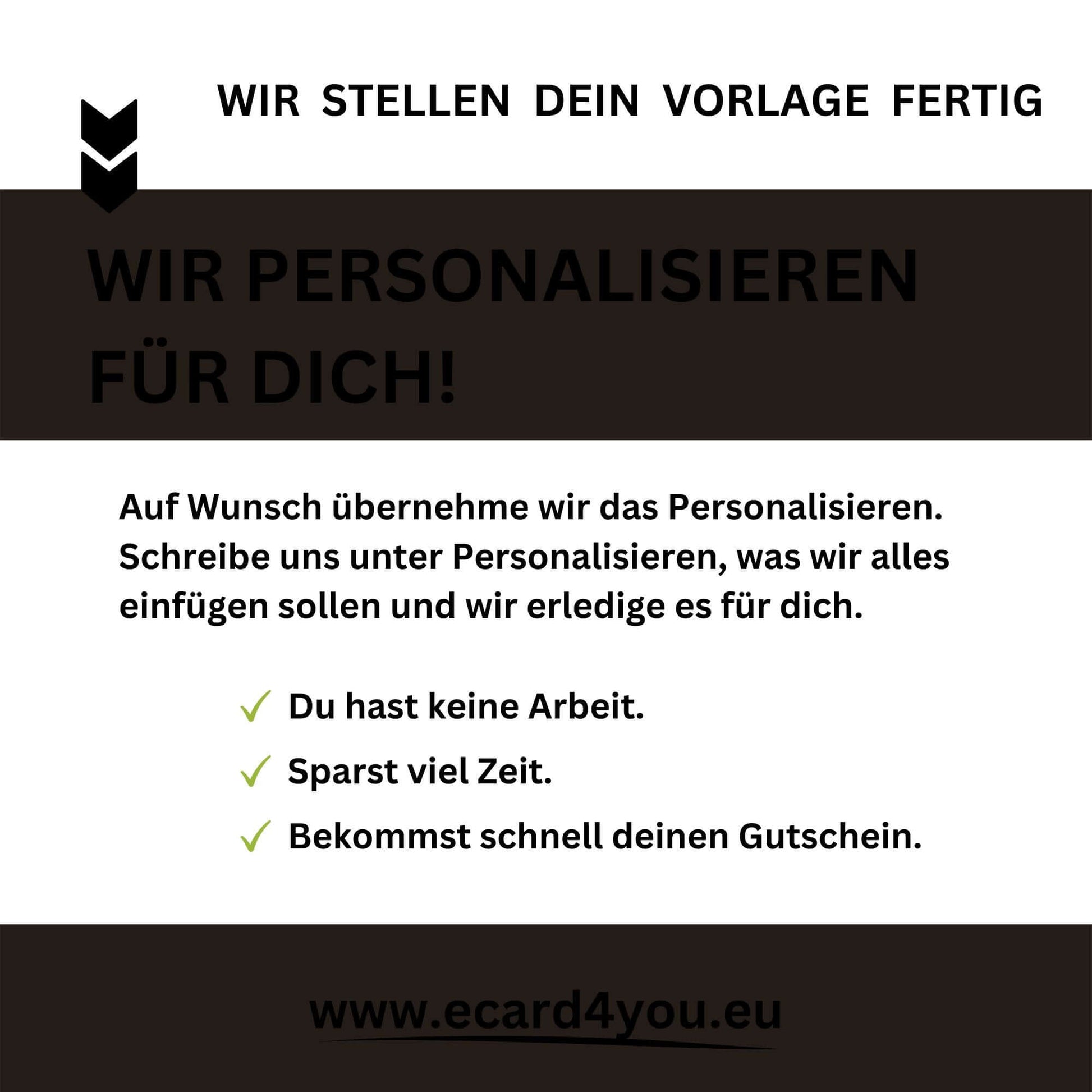 Tankgutschein-Services von ecard4you, die Personalisierung und Schnelligkeit versprechen.