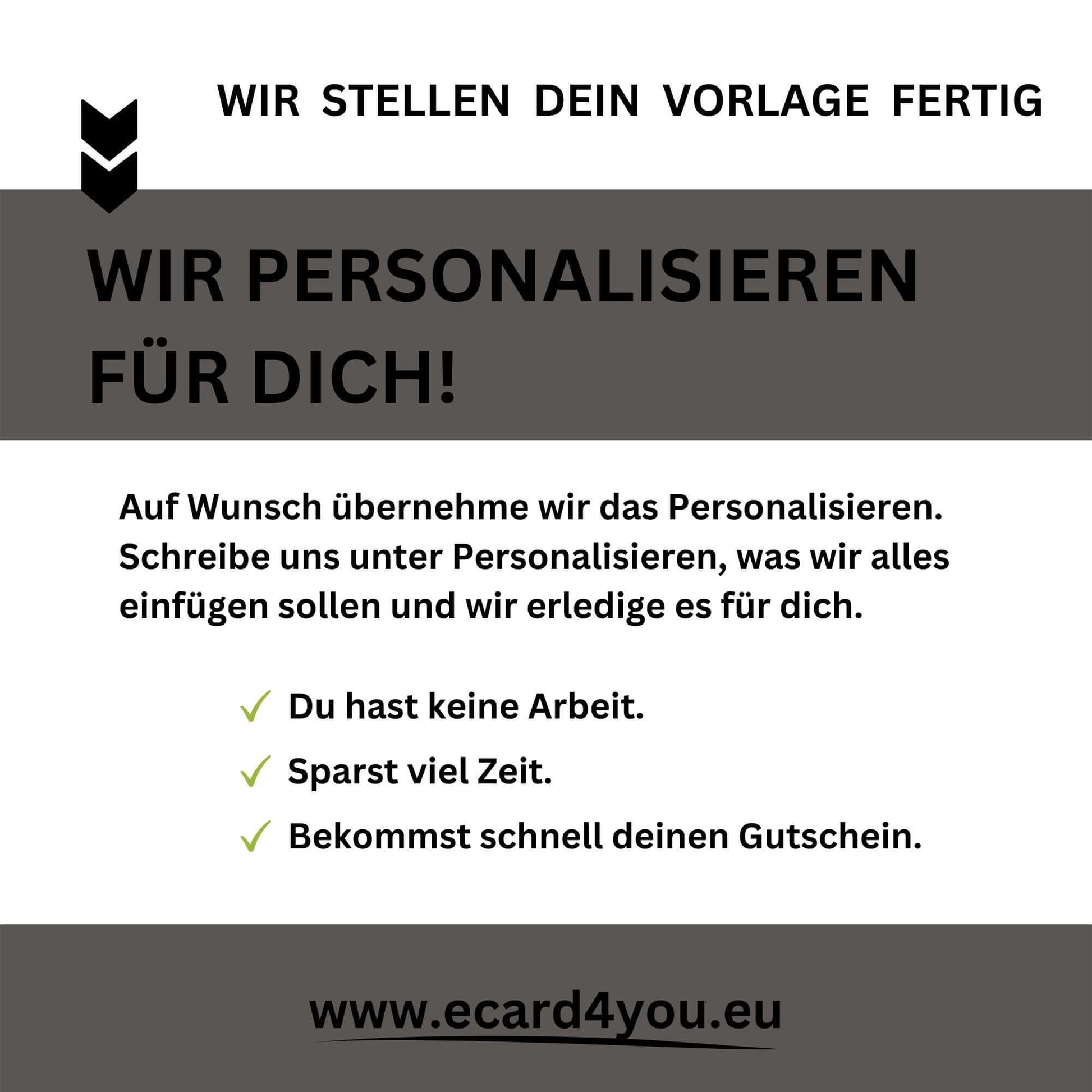 Tankgutschein Geschenk – Personalisierung für dich, einfach und schnell, von ecard4you.eu.