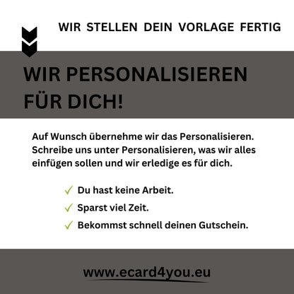 Tankgutschein Geschenk – Personalisierung für dich, einfach und schnell, von ecard4you.eu.